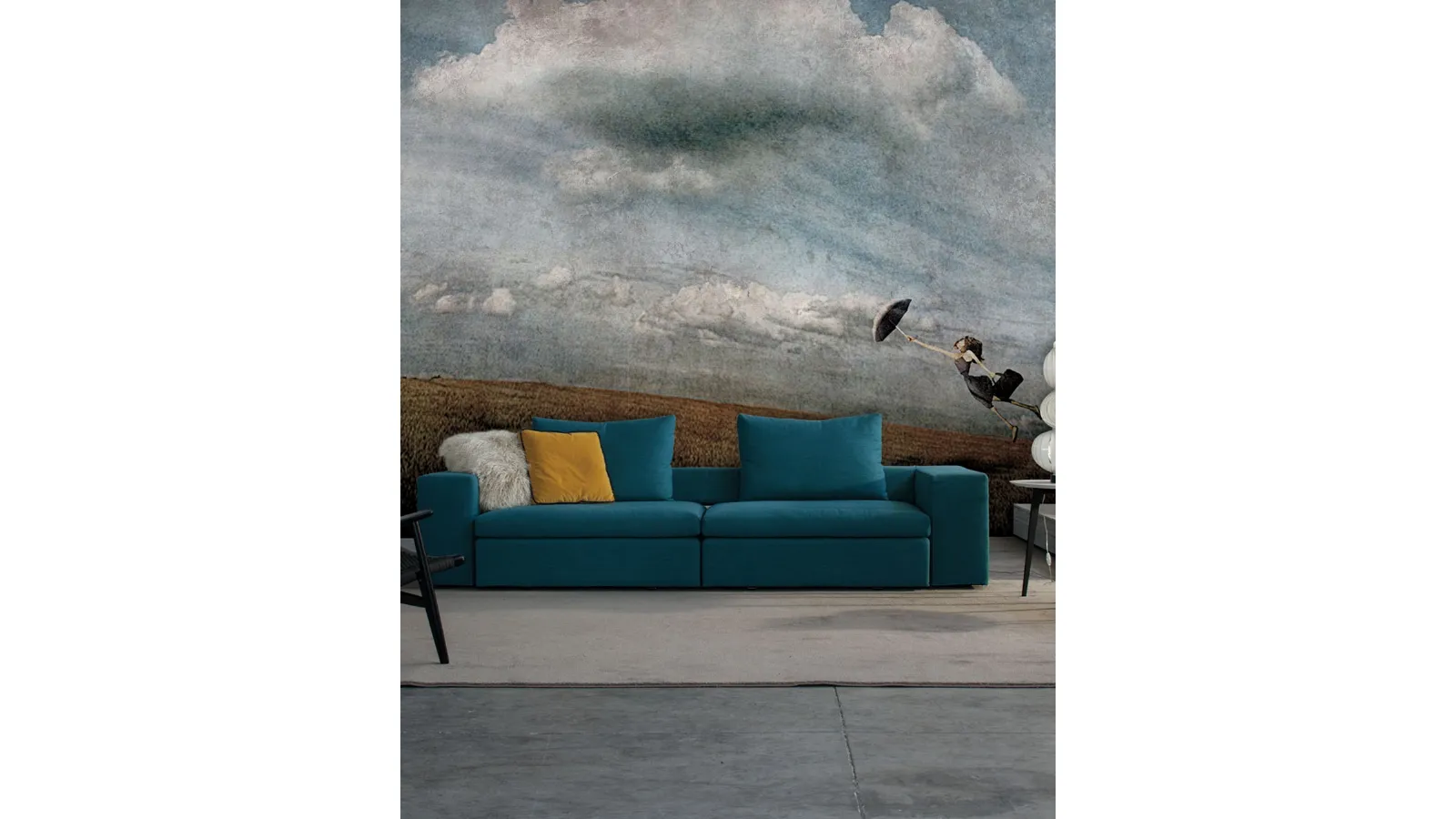 Carta da parati The Wind con illustrazione artistica di Inkiostro Bianco