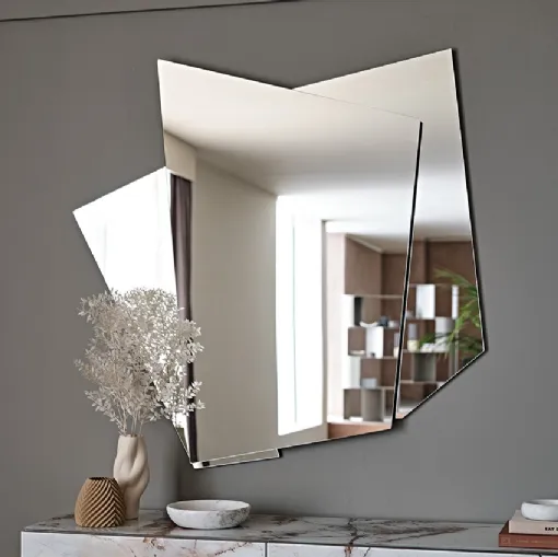 Specchio su 3 livelli in cristallo specchiato Risiko di Cattelan Italia