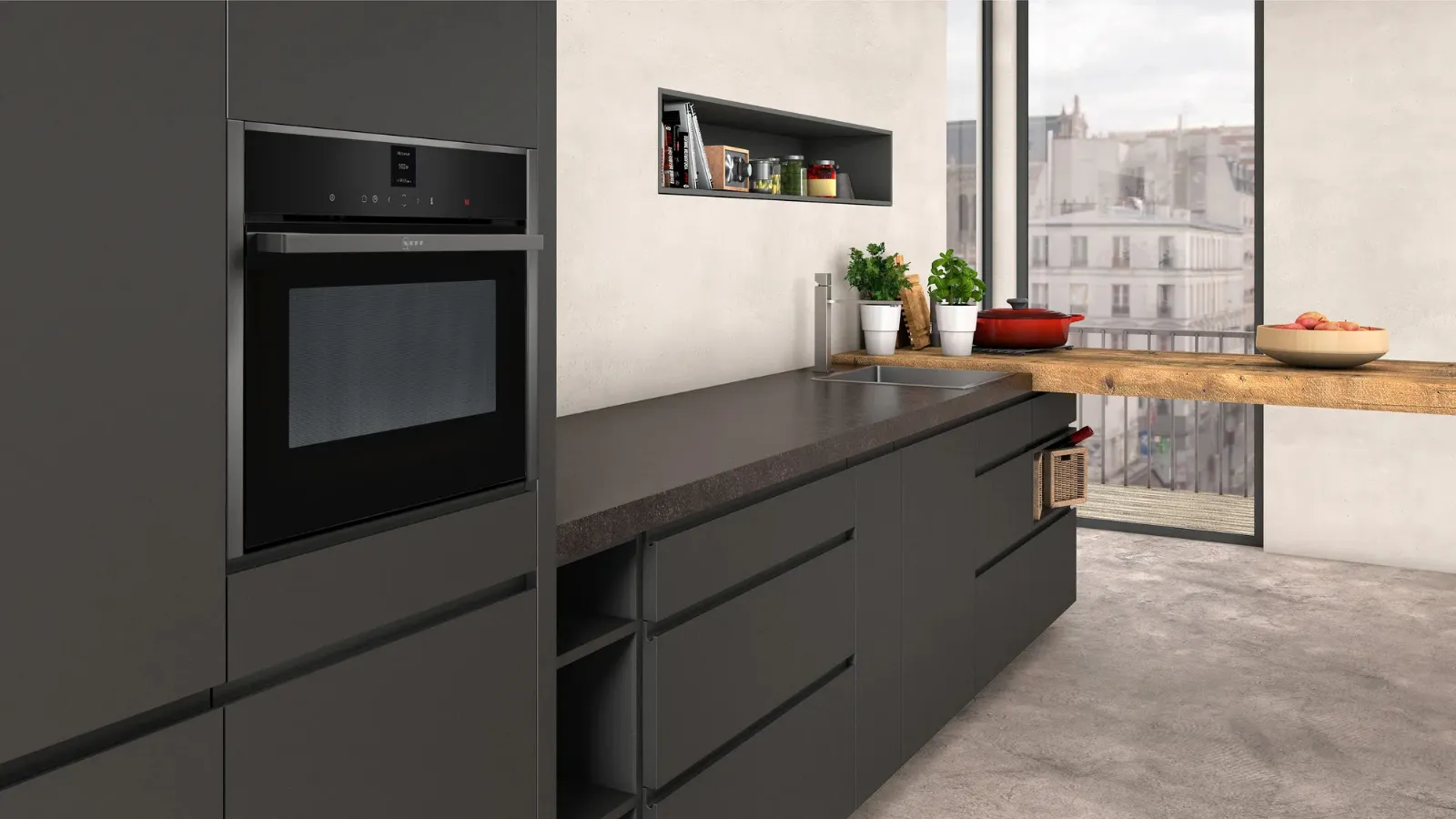 Forno a microonde da incasso Graphite Grey di NEFF