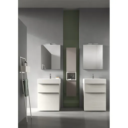 Mobile da Bagno a terra in melaminico Sable bianco 46 07 di Arcom