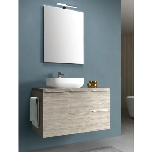 Mobile da Bagno sospeso in melaminico Sable beige 46 01 di Arcom