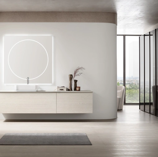 Mobile da Bagno sospeso Soul 21 in rovere sbiancato di Arcom