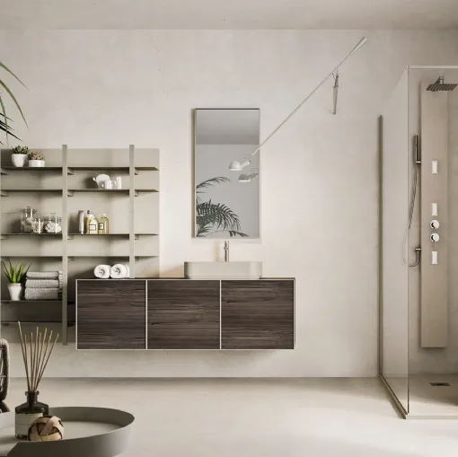 Mobile da Bagno Dress Geowood Moka di Artesi