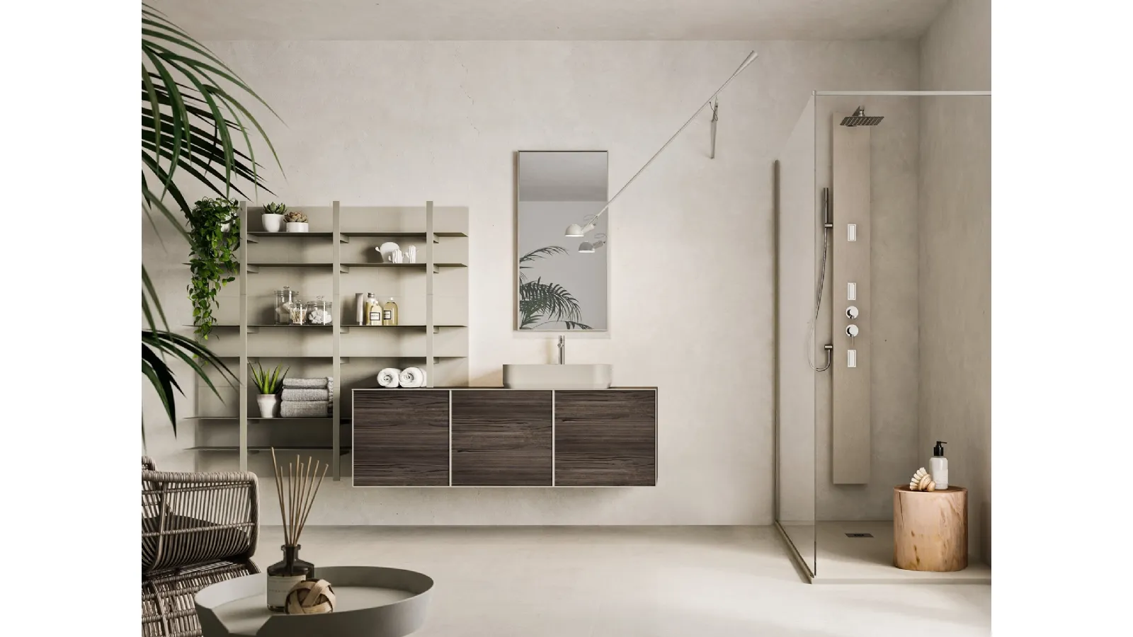 Mobile da Bagno Dress Geowood Moka di Artesi