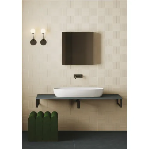Lavabo da appoggio in ceramica Elegance Circle di Azzurra Ceramica