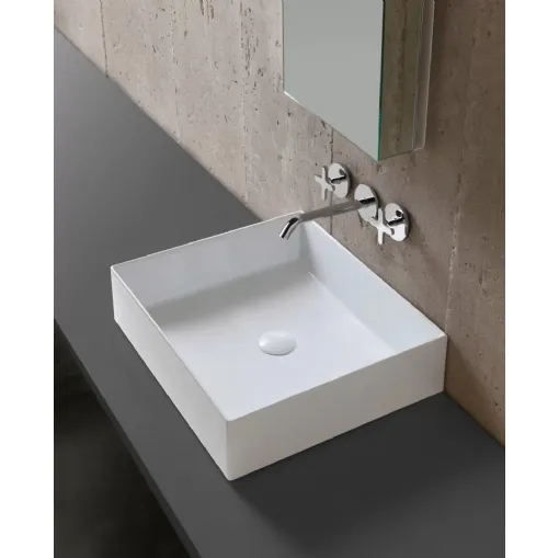 Lavabo da appoggio Elegance Squared 03 di Azzurra Ceramica
