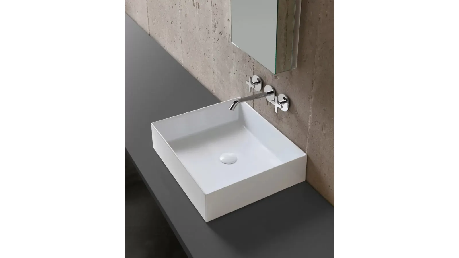Lavabo da appoggio Elegance Squared 03 di Azzurra Ceramica