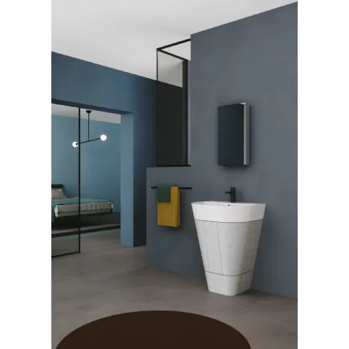 Mobile da Bagno a terra finitura cemento Forma 05 di Azzurra Ceramica