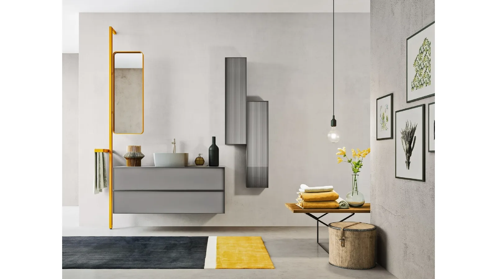 Mobile da Bagno Dress Grigio Cenere opaco di Artesi