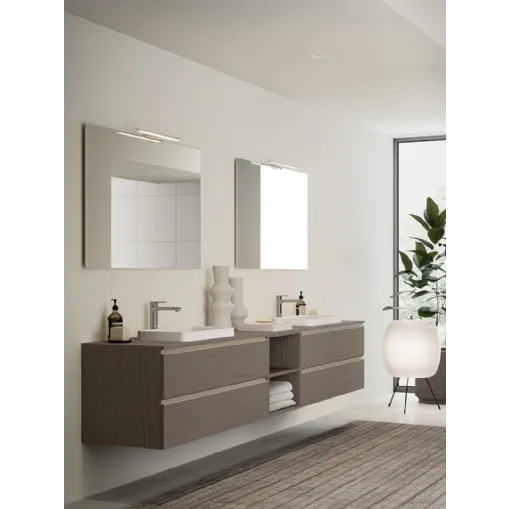 Mobile da Bagno Filo+ Horizon Rovere fumé di Artesi