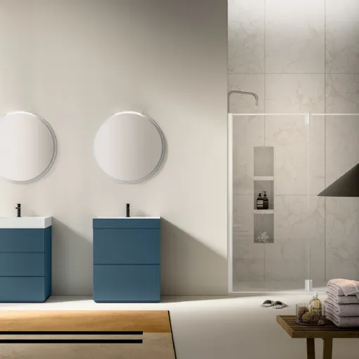 Mobile da Bagno Filo+ Push and Handle Blu Cobalto di Artesi