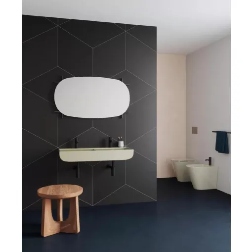 Lavabo sospeso Leuca 02 di Azzurra Ceramica