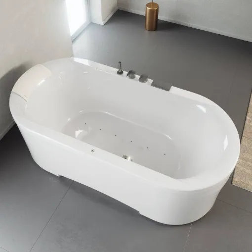 Vasca da Bagno Idroterapica Ovvio Ovale Freestanding di Kinedo