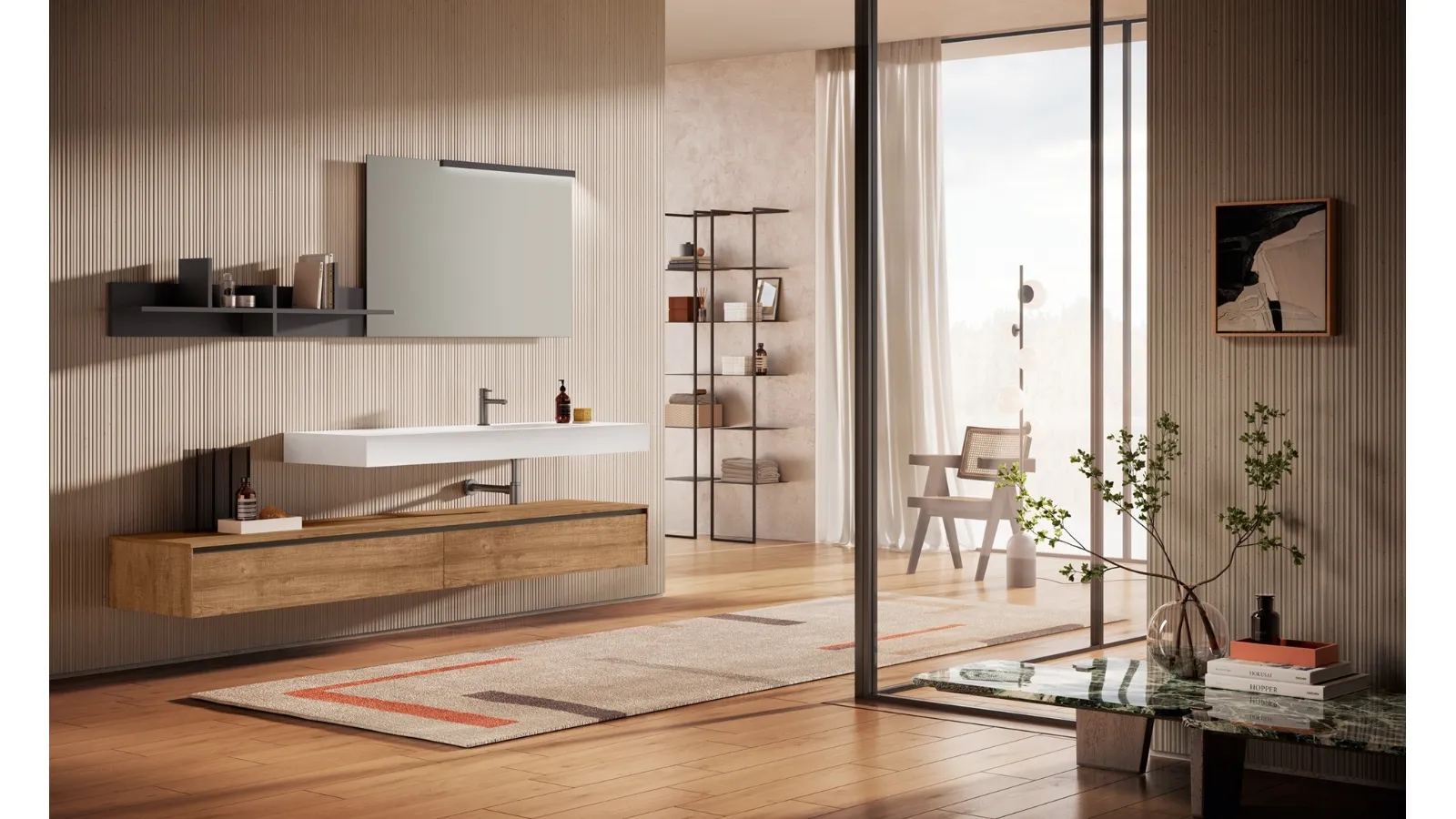 Mobile da Bagno Re-Start Play effetto legno di Artesi