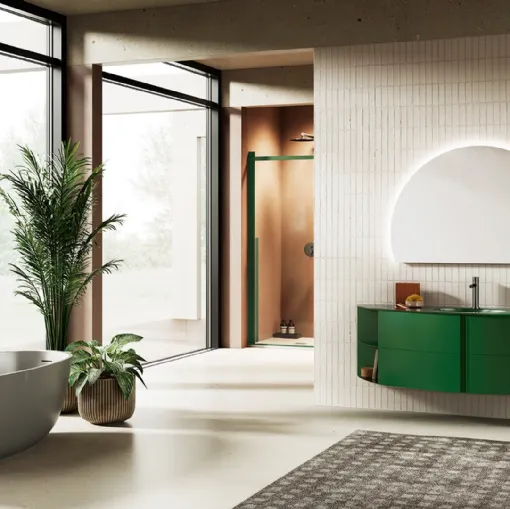 Mobile da Bagno Round in Laccato di Artesi