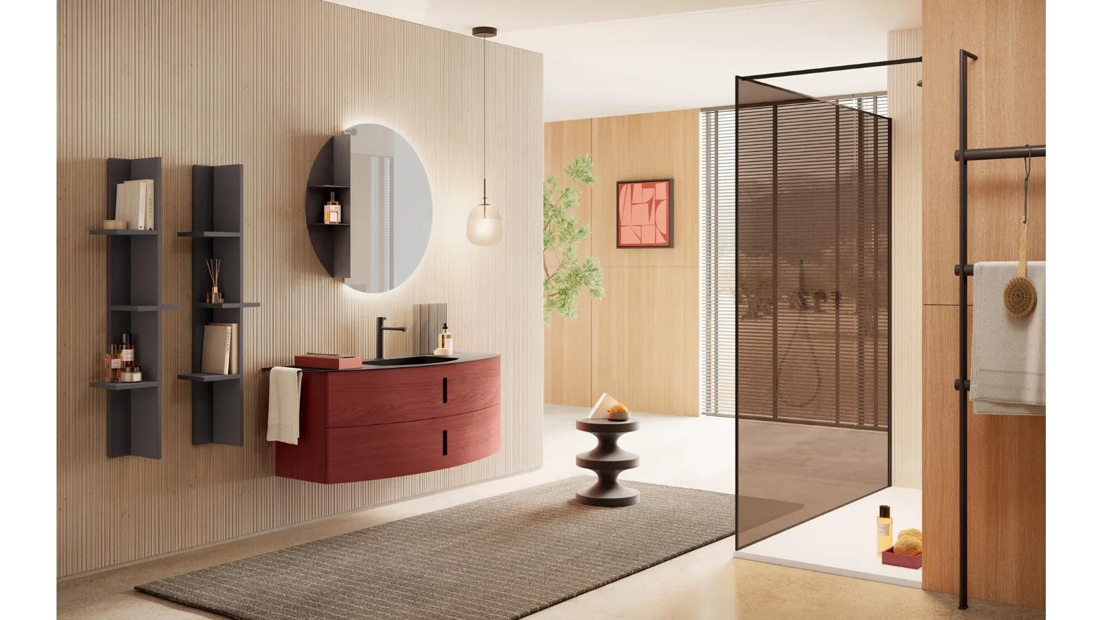 Mobile da Bagno Round in Rovere di Artesi