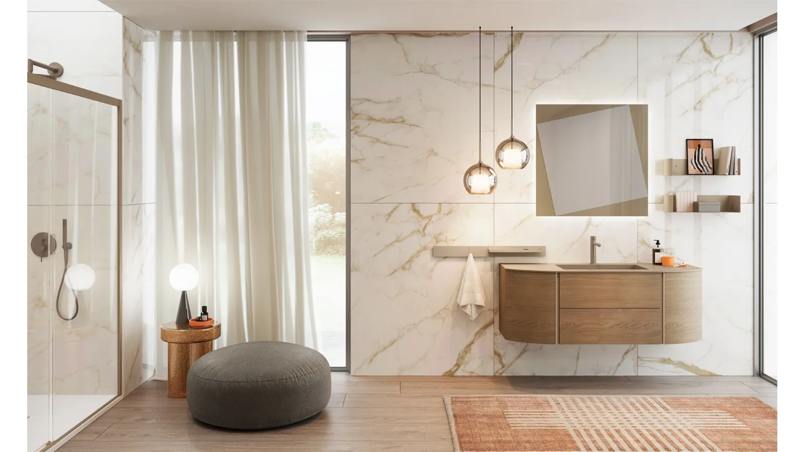 Mobile da Bagno Round in Rovere di Artesi