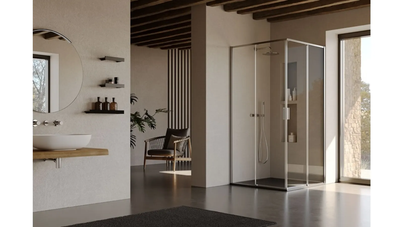 Box Doccia con porta scorrevole Serie 7200 di Vismaravetro