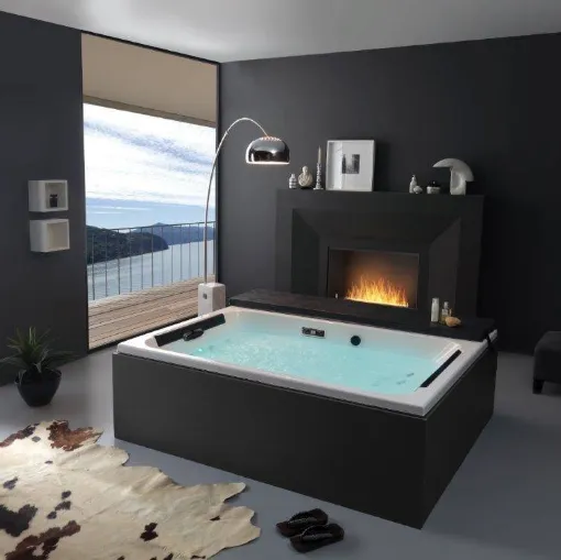 Vasca da Bagno Minipiscina Idroterapica da interno o terrazzo coperto Spa Loft di Kinedo
