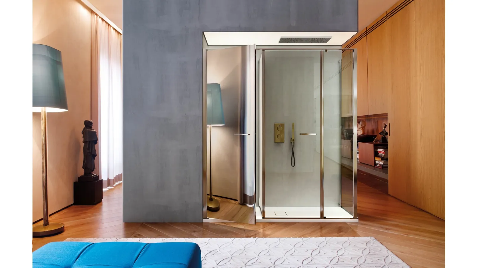 Box Doccia con vano porta oggetti Twin di Vismaravetro