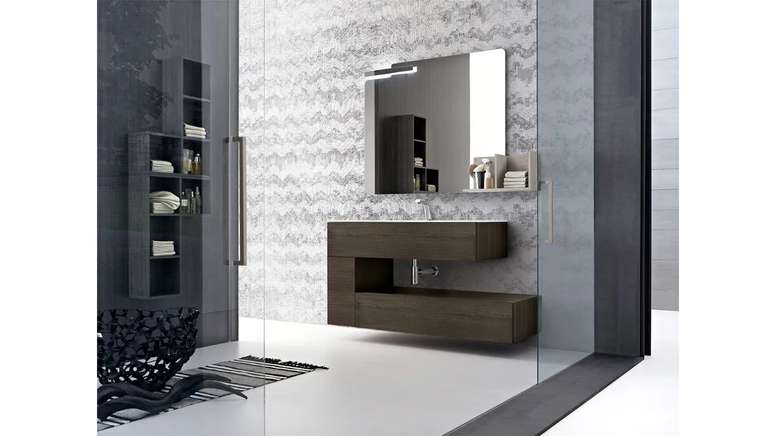 Mobile da Bagno sospeso in melaminico Sablè Havana Wind 54 di Ardeco