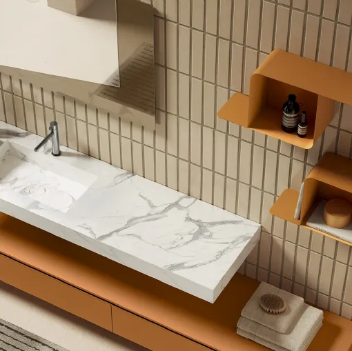 Mobile da Bagno Yang in Laccato di Artesi