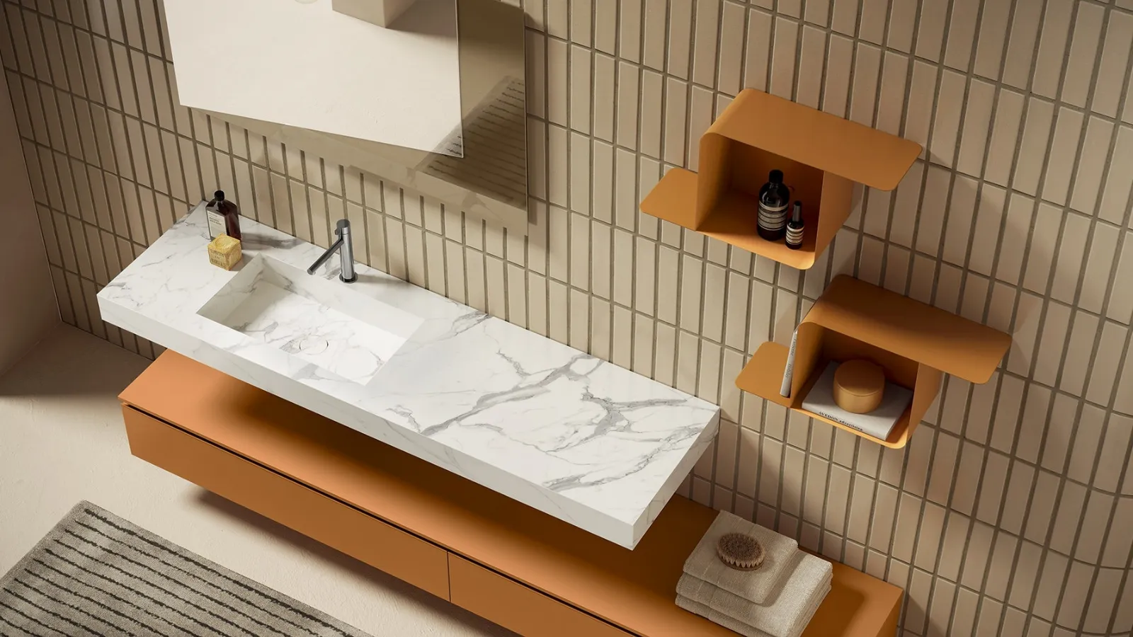 Mobile da Bagno Yang in Laccato di Artesi