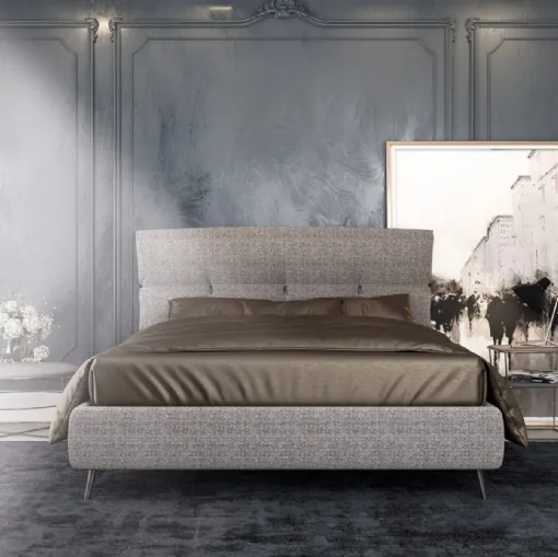 Letto in tessuto con testiera Why Not Orchid di Altrenotti