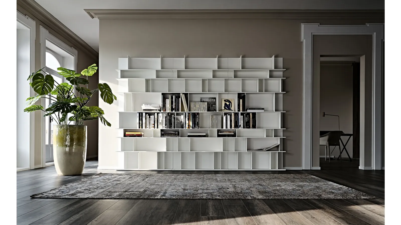 Libreria a muro Wally di Cattelan Italia