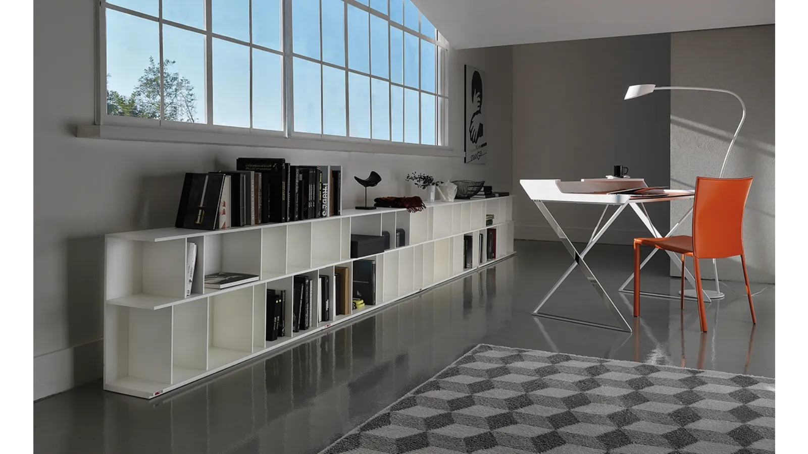 Libreria a muro Wally di Cattelan Italia