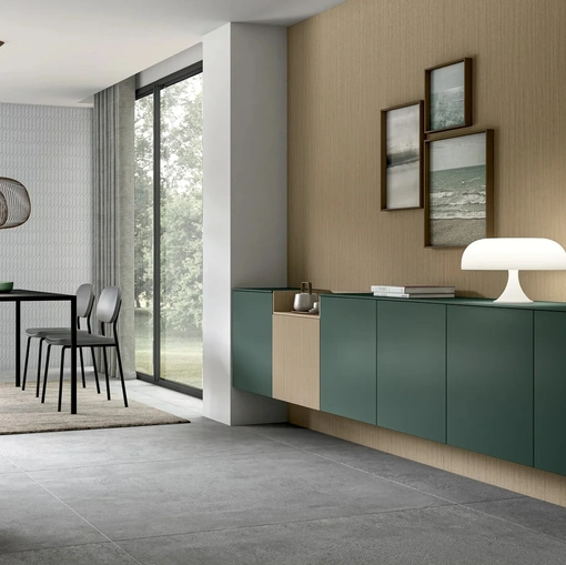 Mobile sospeso Living Glass di Arredo3