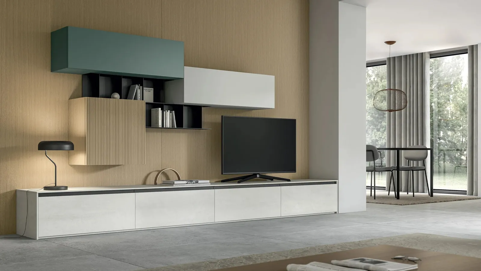 Parete Attrezzata Living Glass di Arredo3