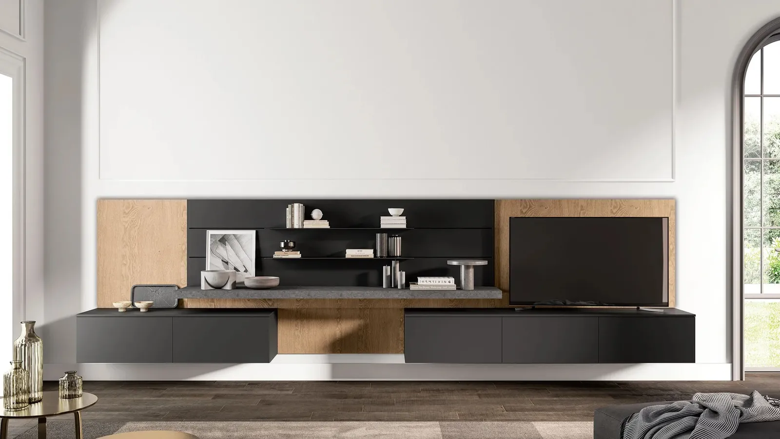 Parete Attrezzata Living Time 04 di Arredo3