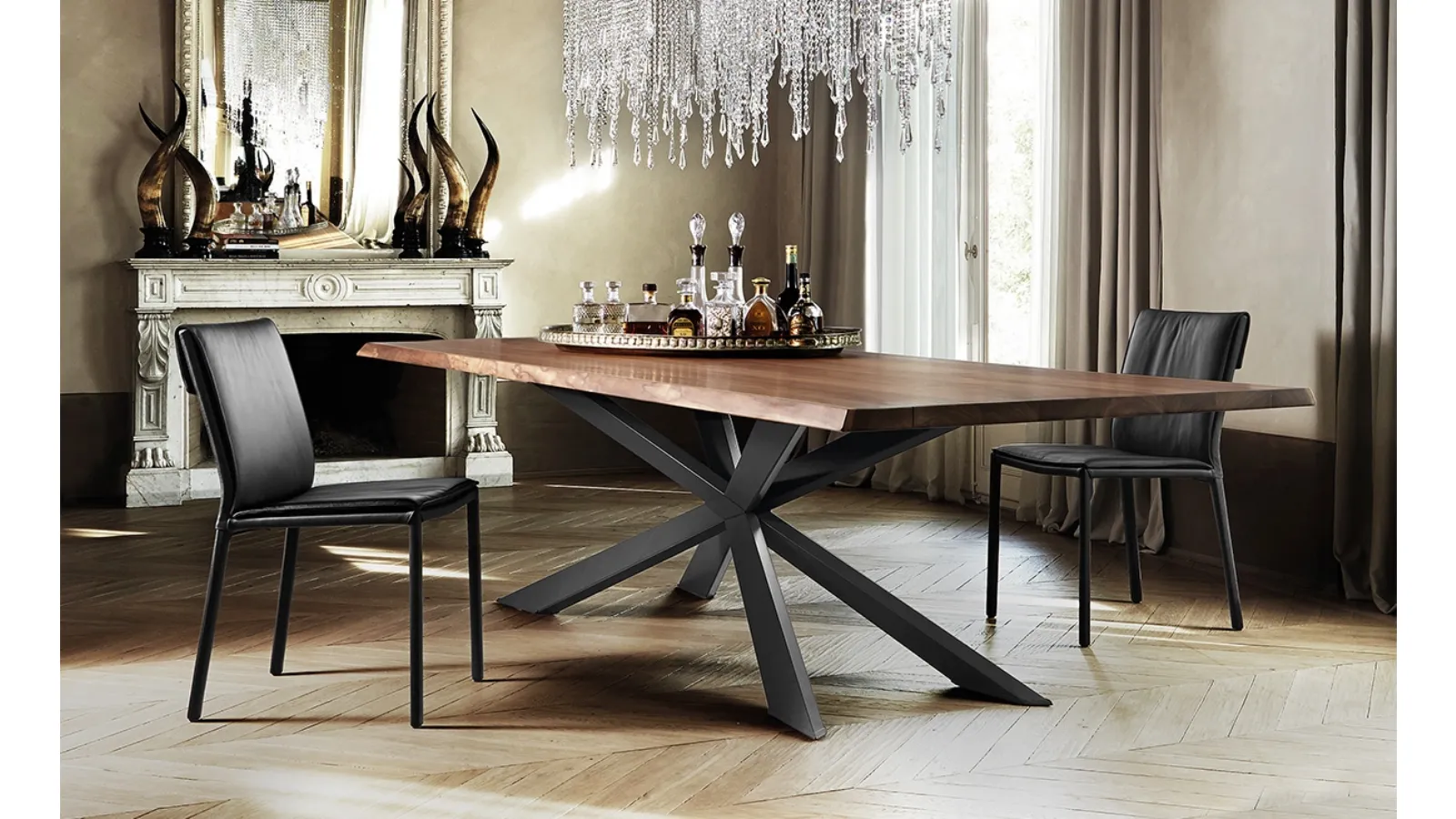 Tavolo Spyder Wood di Cattelan Italia