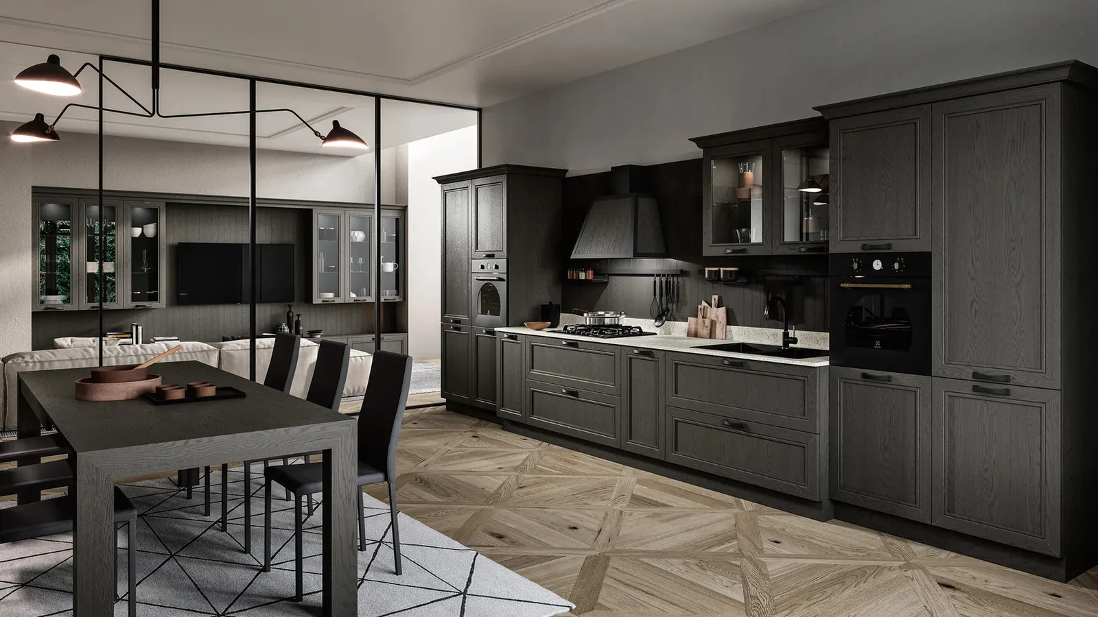 Cucina Classica lineare Opera 02 di Arredo3