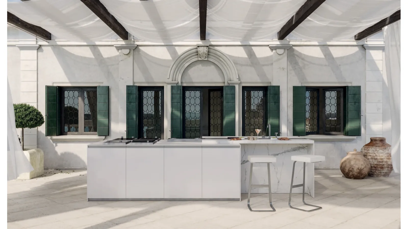 Cucina Design con isola Venezia 2 di Zampieri Cucine
