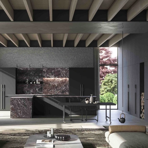 Cucina Design Irori 01 in laccato e Gres di Zampieri Cucine