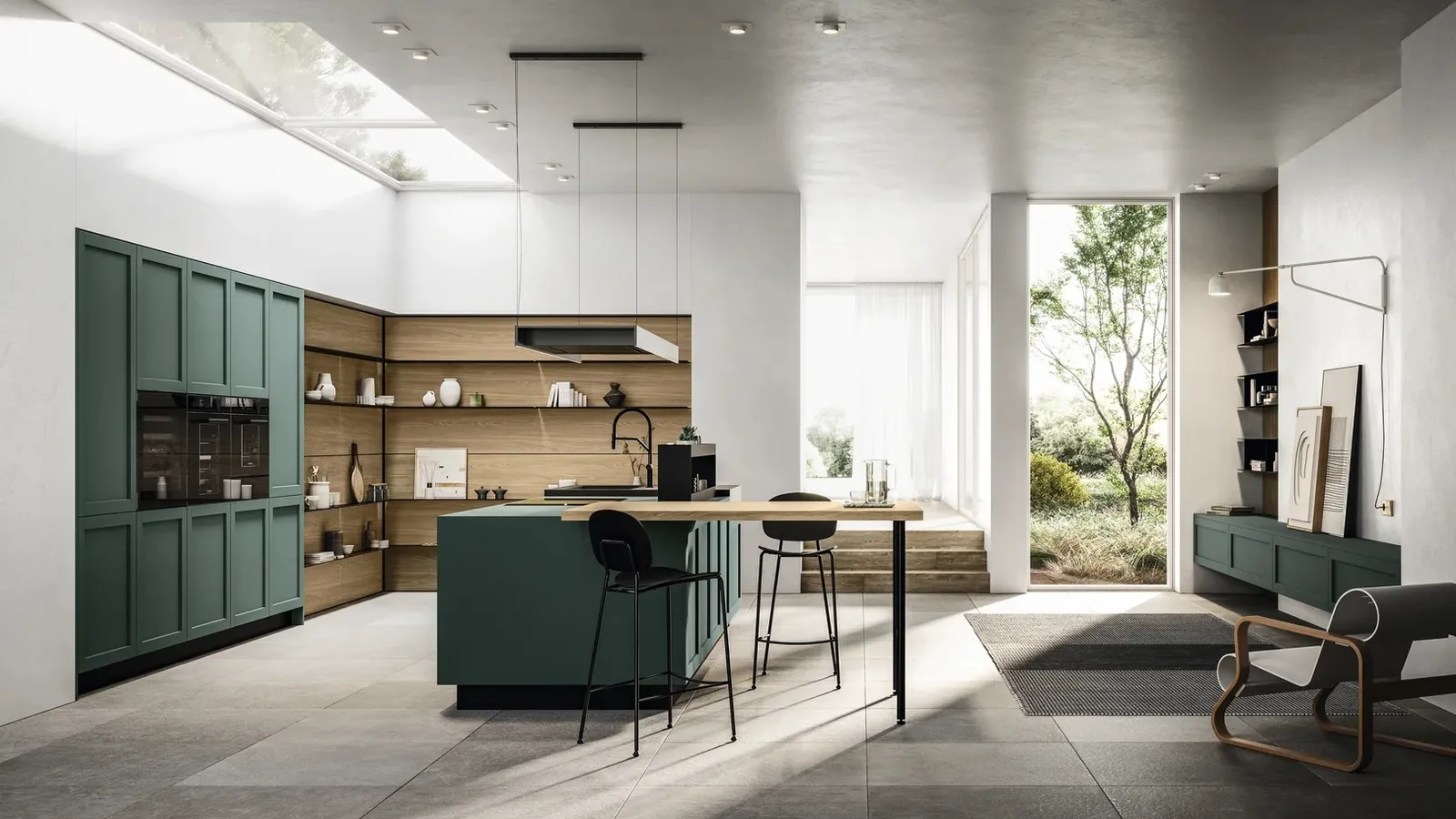 Cucina Moderna con isola Alma 04 di Arredo3