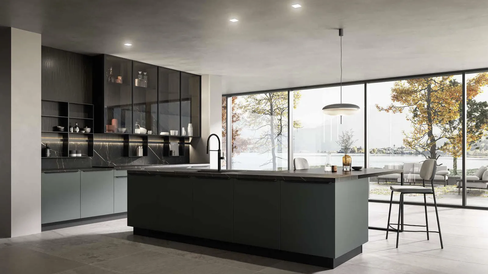 Cucina Moderna con isola Kalì 04 di Arredo3