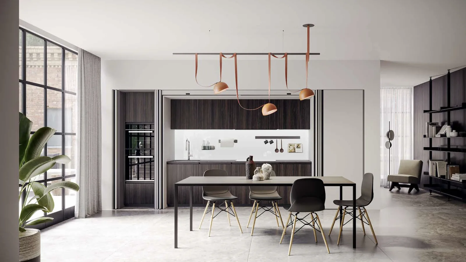 Cucina Moderna lineare Kalì 06 di Arredo3