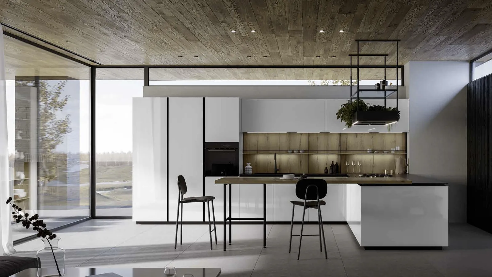 Cucina Moderna con penisola Kalì 07 di Arredo3