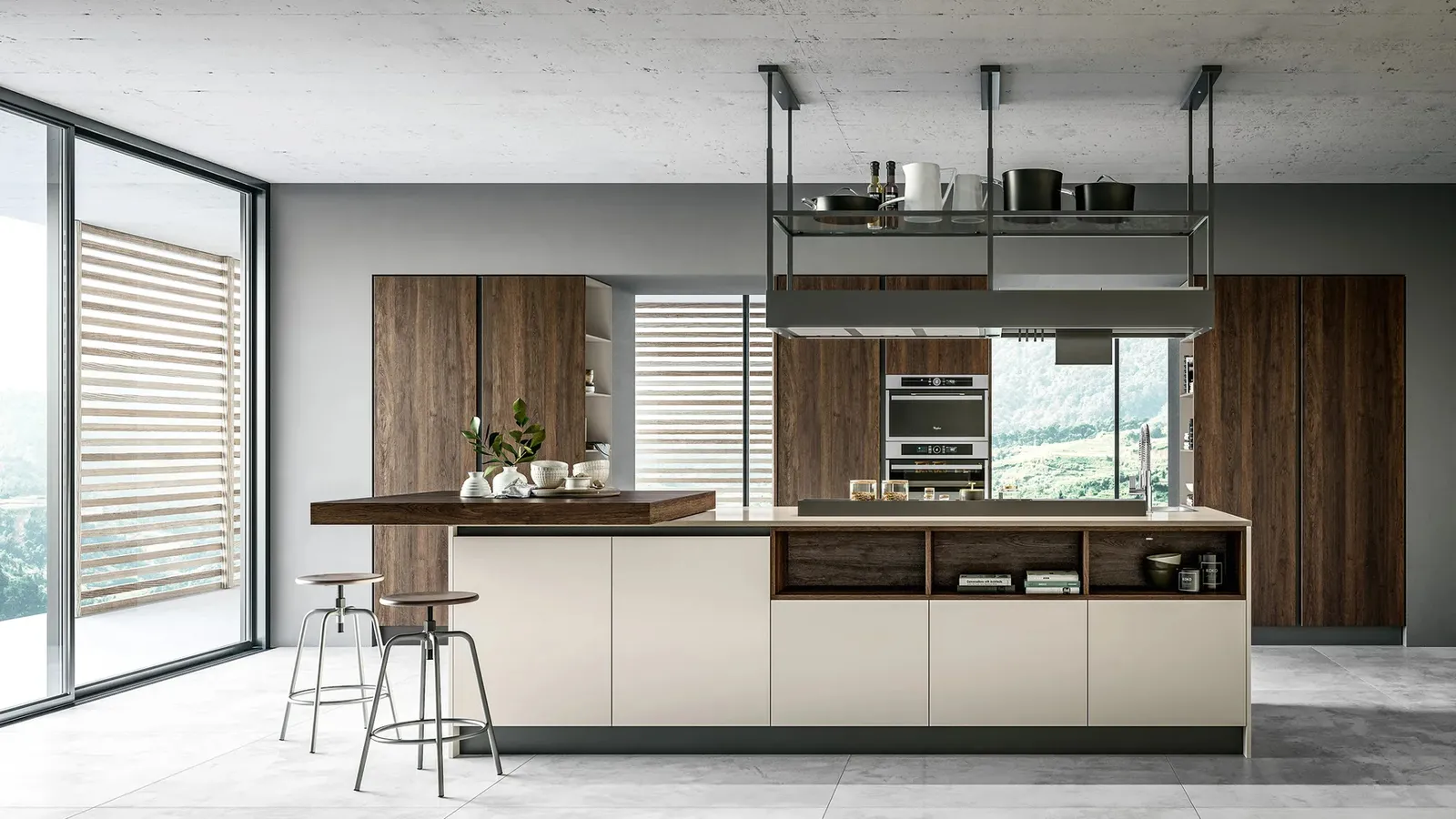 Cucina Moderna con isola Round 01 di Arredo3