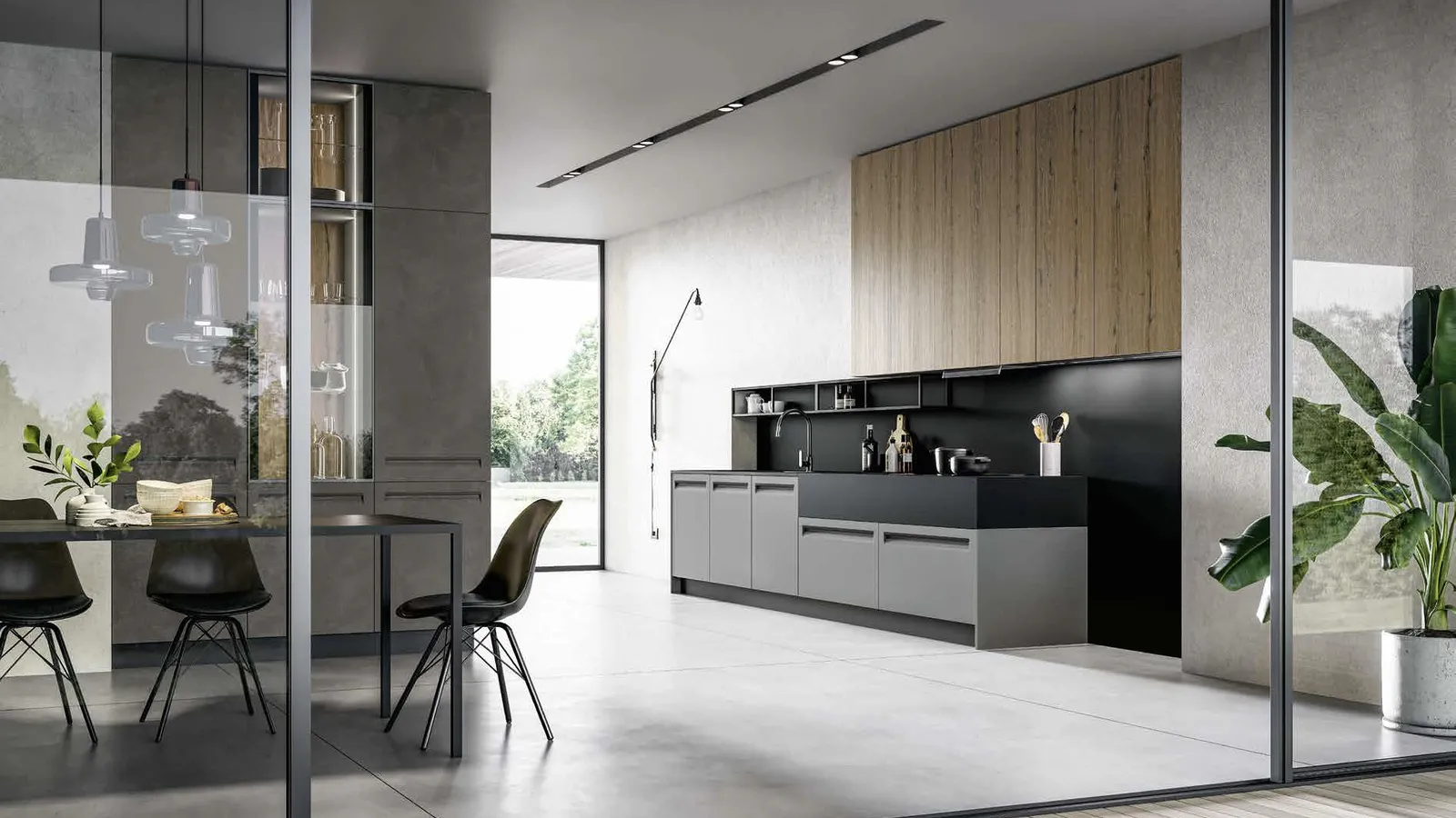 Cucina Moderna lineare Tekna 03 di Arredo3