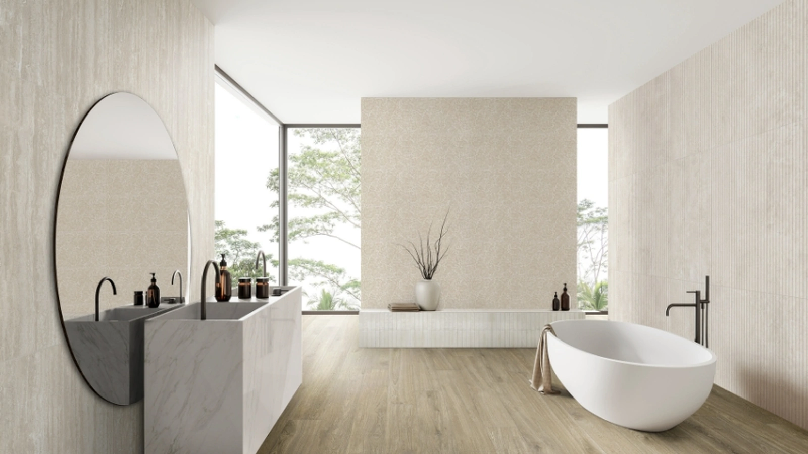 Piastrelle Travertino Wall di Ragno