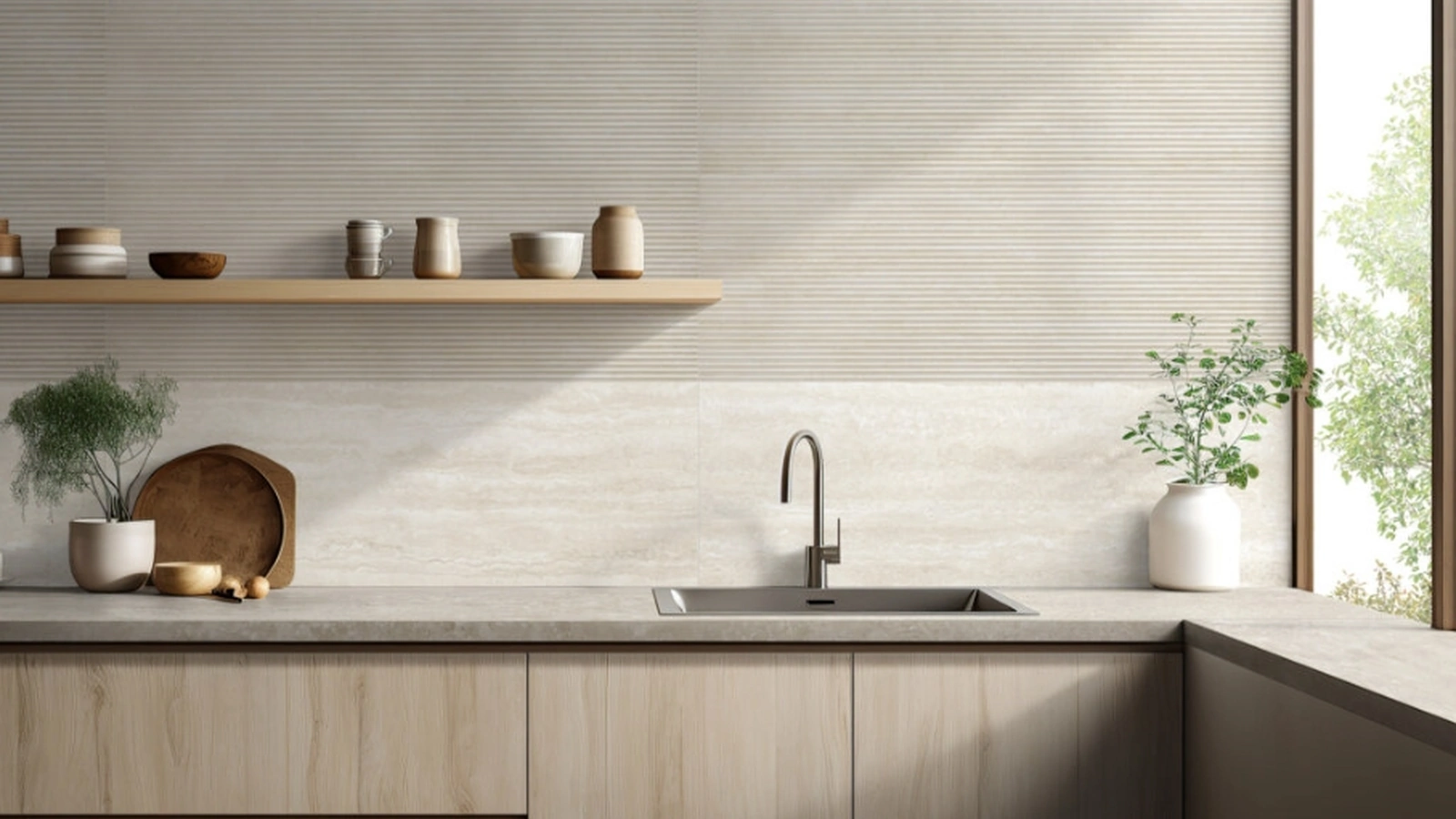 Piastrelle Travertino Wall di Ragno