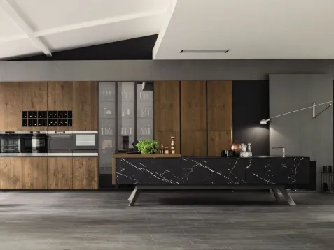 Loft Wood Pepe e laminato effetto Marmo